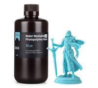 ELEGOO Water Washable 3D Printer Resin 2.0, Fast Curing Photopolymer Resin for LCD DLP SLA Resin Printers, 395-405nm UV Curing 3D Printing Liquid, Low Shrinkage, High Durability Blue 1000g