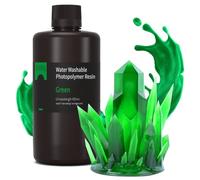 ELEGOO Water Washable 3D Printer Resin, Clear Green 1000g, Fast Curing, Easy Cleanup with Water, Smooth Finish & High Precision 405nm UV Resin for LCD/MSLA 3D Printing