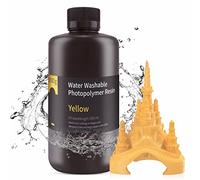 ELEGOO Water Washable 3D Printer Resin, Rapid LCD Resin 405nm UV-Curing Standard Photopolymer Resin for LCD 3D Printing Yellow 1000G