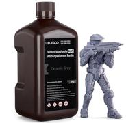 ELEGOO Water Washable ABS-Like 3D Printer Resin Ceramic Grey 2KG, High Durability and Toughness, Low Odor, Wide Compatibility for 405nm MSLA, LCD, DLP 3D Printing