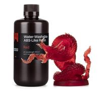 ELEGOO Water Washable ABS-Like 3D Printer Resin Clear Red 1000g