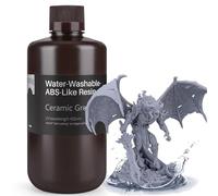 ELEGOO Water Washable ABS Like Resin 1KG, Rapid 3D Printer Resin 405nm LCD UV-Curing Standard Photopolymer Resin for LCD 3D Printing Grey 1000G