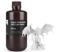 ELEGOO Water Washable ABS Like Resin 1KG, Rapid 3D Printer Resin 405nm LCD UV-Curing Standard Photopolymer Resin for LCD 3D Printing White 1kg