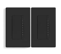 ELEGRP Dimmer Switch, Digital Dimmer Light Switch for LED Lights 150W, INC/HAL 450W, Single Pole LED Dimmer Switch, Needs Neutral Wire, Wall Plate Included, UL Listed, 2 Pack, Matte Black