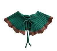 Elegtiskas Detachable Knitted Dickey Collar Crop Top Mini Cape Half Shirt Blouse Collar for Women Girl