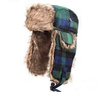 Elegtiskas Trapper Hat Winter Hats Trooper Russian Warm Hat with Ear Flaps Bomber hat for Men and Women Green