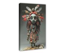 Elegua Santeria Icon Art Print - Afro-Cuban Religious Decor Canvas Poster Bedroom Decor Landscape Office Room Decor Gift 16x24inch(40x60cm)