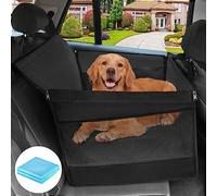 ELEGX 29.5" Extra Large Dog Car Seat,for Up to 65 lbs or 2 Small Dogs,Let Your Furry Friends Lie Down Comfortably,Seat Extender for Dogs,Ventilated and Breathable,with 4 Fastening Straps,for Backseat