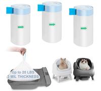 ELEGX 60 Count Litter Box Liners Bags, 3MIL Extra Thick Heavy Duty,27.1" x 12.9" Compatible with Neakasa M1, PetPivot AutoScooper 11 Open-Top Automatic Self-Cleaning Cat Litter Robot Box