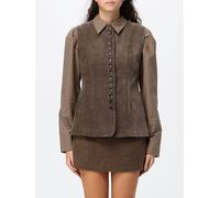 ELEH Single-Breasted Slim Fit Tailored Velvet Waistcoat - Size: 44 - female