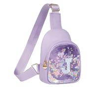 Elehui Crossbody Bag for Little Girl 3 4 5 6 Year Old Gift Purple Letter J
