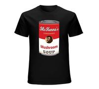 ELEI Terence McKenna Mushroom Soup Psychedelic Drugs Men Black T-Shirt Print Unisex Cotton Tee Shirt XL