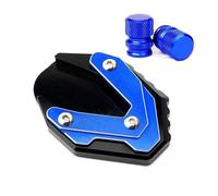 ELEKMPMGTD Motorcycle Accessories For Suzuk For VStrom 250 DL250 For V-Strom GW250 DL GSX250R Side Stand Enlarge Extension Kickstand Pad Valve Cap Kickstand Enlarger Plate(Bl-ue,1SET)