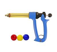 ELEKMUNDO 25ML Livestock Syringe, with Extra 3 Colored Piston Rod Knobs, Semi Automatic Dose Adjustable Continuous Repeating Luer Lock Cattle Syringe for Cow Goat Sheep Pig