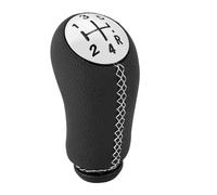 ELEKNZBZTG Car Gear Stick Shift Cover 17mm for CLIO MK33 III for Megane ll for Scenic ll Kangoo 5-Speed Gear Shift knob Rod Head Automotive Gear Shift Lever Handle(White line)