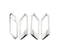 ELEKNZBZTG Door Speaker Trim for Vw for T ROC for TROC 2018-2023 Stainless Steel Inside Door Handle Bowl Cover Trim Frame Decoration Inner Car Accessories