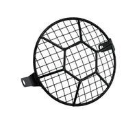 ELEKNZBZTG Motorcycle Headlight Grill Motorcycle 6.3'' Side Mount Headlight For Cafe For Racer For Touring For Sportster Round Grill Cover Universal Black Vintage LED Mask(G)