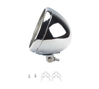 ELEKNZBZTG Motorcycle Headlight Grill Motorcycle Bottom For Chopper Lighthouse Shell Mount 7" Headlight LED Headlamp Light Cover Bucket Housing Universal(Chrome)