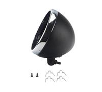 ELEKNZBZTG Motorcycle Headlight Grill Motorcycle Bottom For Chopper Lighthouse Shell Mount 7" Headlight LED Headlamp Light Cover Bucket Housing Universal(Matte Black Chrome)