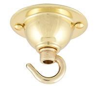 ElekTek 65mm Diameter Ceiling Chandelier Plate with Hook Brass