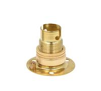 ElekTek B15 SBC Brass Fixed Batten Miniature Lamp Bulb Holder Shade Ring - NOT SUITABLE for B22 Lamp/Light Bulbs - Made in UK