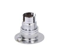 ElekTek B15 SBC Chrome Plated Brass Fixed Batten Miniature Lamp Bulb Holder Shade Ring - NOT SUITABLE for B22 Lamp/Light Bulbs - Made in UK