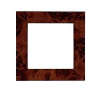ElekTek Decorative Switch Surround Frame Cover Finger Plate Modena Dark Wood Effects Walnut Gloss