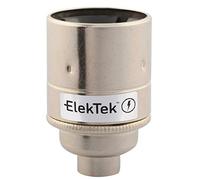 ElekTek ES E27 Lamp Bulb Holder Plain Skirt 1/2 Inch Entry Nickel Ideal for Vintage Filament Bulbs