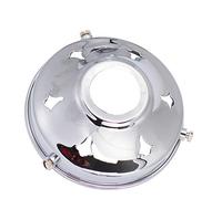 ElekTek Glass Lamp Shade Gallery Fitting for B22 Shade Ring Bulb Holders 3.25 inch Chrome
