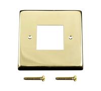 ElekTek Light Switch Cover Plate Conversion Double Victorian Brass