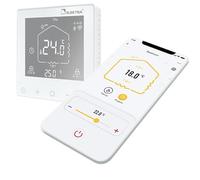Elektra ELR30W Smart WiFi Thermostat - White LCD Programmable Underfloor Heating Controller - Works with Smart Life, Tuya, Alexa & Google Home - Bluetooth Remote Access