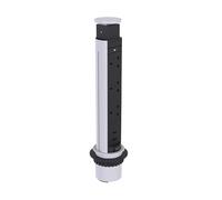 Elektrima Tubus Pop up Socket, Vertical, Lead Pull up Socket worktop, deskop with USB (Silver)
