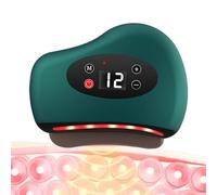 Elektrischer Gua Sha Muskelschaber Aus Stein - Beheiztes Massagegerät Mit 12 Vibrationsstufen | 42°C Wärmefunktion Zur Muskelentspannung & Regeneration, Tiefengewebe-Massage Für Rücken & Beine