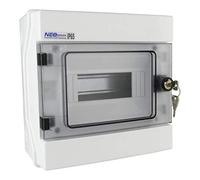 Elektro-Plast Distribution Box Small Distribution Box RH-8/Z AP Lock IP65 8Modules 36.9 VDE E-P 4033, 1, Grey