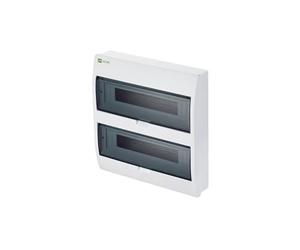 Elektro-Plast Fuse Box Transparent Lid IP40 Distribution Box Surface-Mounted AP Sub-Distribution 36 Modules 2 Rows