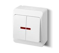 ELEKTRO-PLAST HERMES Double control switch IP44 Water-resistant Outdoor White