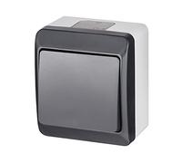 ELEKTRO-PLAST Hermes Surface-Mounted Single Single Switch IP44 Waterproof Outdoor Anthracite Grey