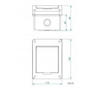 Elegant module distributor 1x5 surface-mounted elegant 2401-01