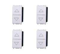 Elektronova Double Switch 1P + 1P NO White Compatible Vimar Plana Kit 4pcs 1202