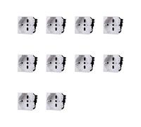 Elektronova Schuko Socket 2P+T 10/16A 230V Compatible Bticino Matix Colour White - Pack of 10