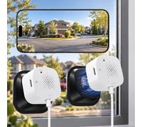 Elelink Safeview Window Camera for Home Security with 3MP 2K Indoor Window Camera (White, 2 Pack)