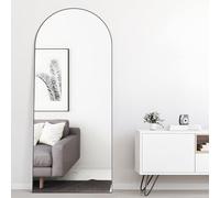 Elemango 165x60cm Arched Floor Mirror Full Length Full Body Wall Mirror with Aluminum Frame, Arched-Top Full Dressing Mirrors Standing Hanging or Leaning, for Bedroom Living Room, Black