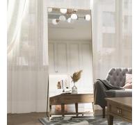 Elemango Full Length Mirror 165x60cm, Gold Full Body Floor Mirrors, Rectangle Standing Hanging, with Aluminum Alloy Frame, Wall Mounted, for Dressing Living Room Bedroom