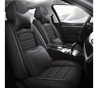ELEMAT Car Seat Covers for Range Rover Sport 2014-2019 Full Set Cushion Leather Front Rear Seat Protectors Non-Slip Waterproof Durable Vehicle Seat Covers,Deluxe-B-Black