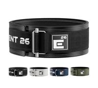 Element 26 Leather Weightlifting Belt for Men & Women - Self locking Adjustable Leather Lifting Belt for Powerlifting, Olympic lifting & Functional Fitness - Weight Belt, Squat Belt (Small, Black)