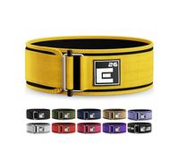 Element 26 Self-Locking Weight Lifting Belt - Premium Weightlifting Belt for Serious Functional Fitness, Power Lifting, and Olympic Lifting Athletes - Training Belts for Men and Women (Small, Yellow)