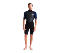 Element 3/2mm Back Zip Shorty Wetsuit in Black, Slate & Cyan
