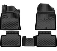 Element 3D Premium Non-Slip Rubber Floor Mats for Peugeot 3008 2017->, Black