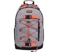 Element Backpack, Durable Travel and Skate Bag, Multiple Compartments, Adjustable Straps, Bungee Cord System, Unisex, Grey