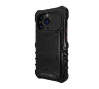 Element Case Black Ops for iPhone 14 Plus / 14 Pro Max (6.7") - Aggressively Rugged, Tactical, and Shockproof with Wallet/Card Holder and Mechanical Kickstand - Black - (EMT-322-267FP-01)